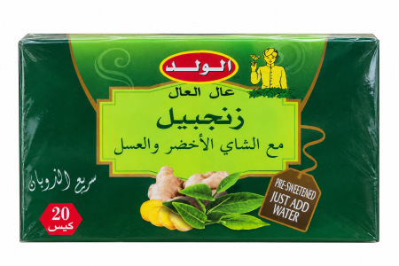 زنجبيل بالعسل والشاي الاخضر
